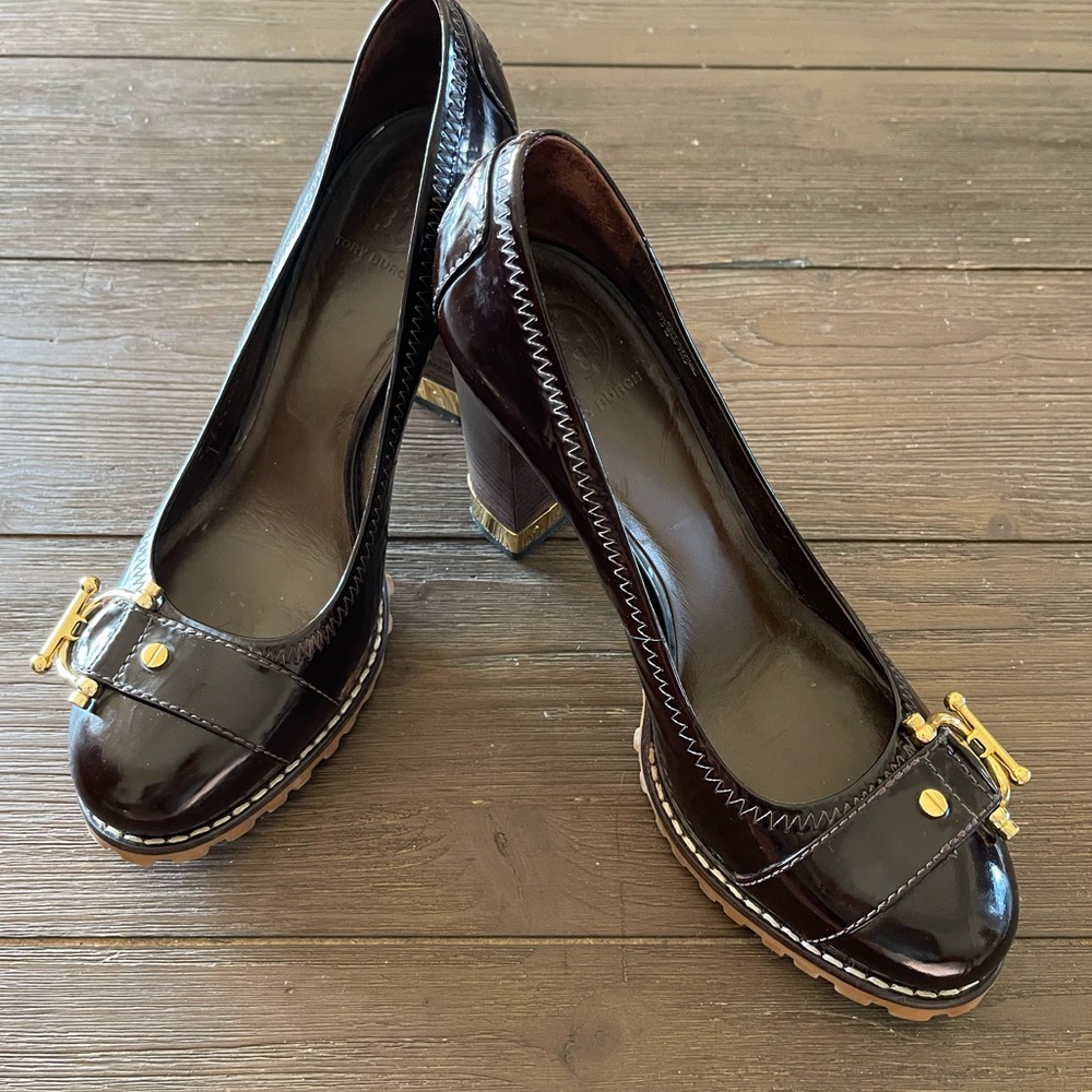 Tory Burch Heels w/ Gold Accents